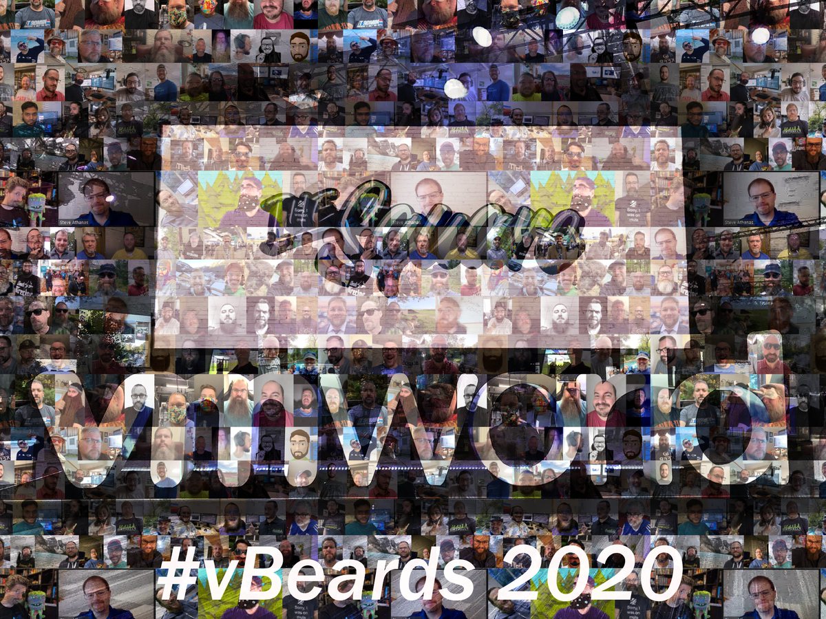I would like to thank all of the #vBeards who contributed to the #vBeardSelfie project for #VMworld2020. Until we meet again, hopefully in person, stay safe...