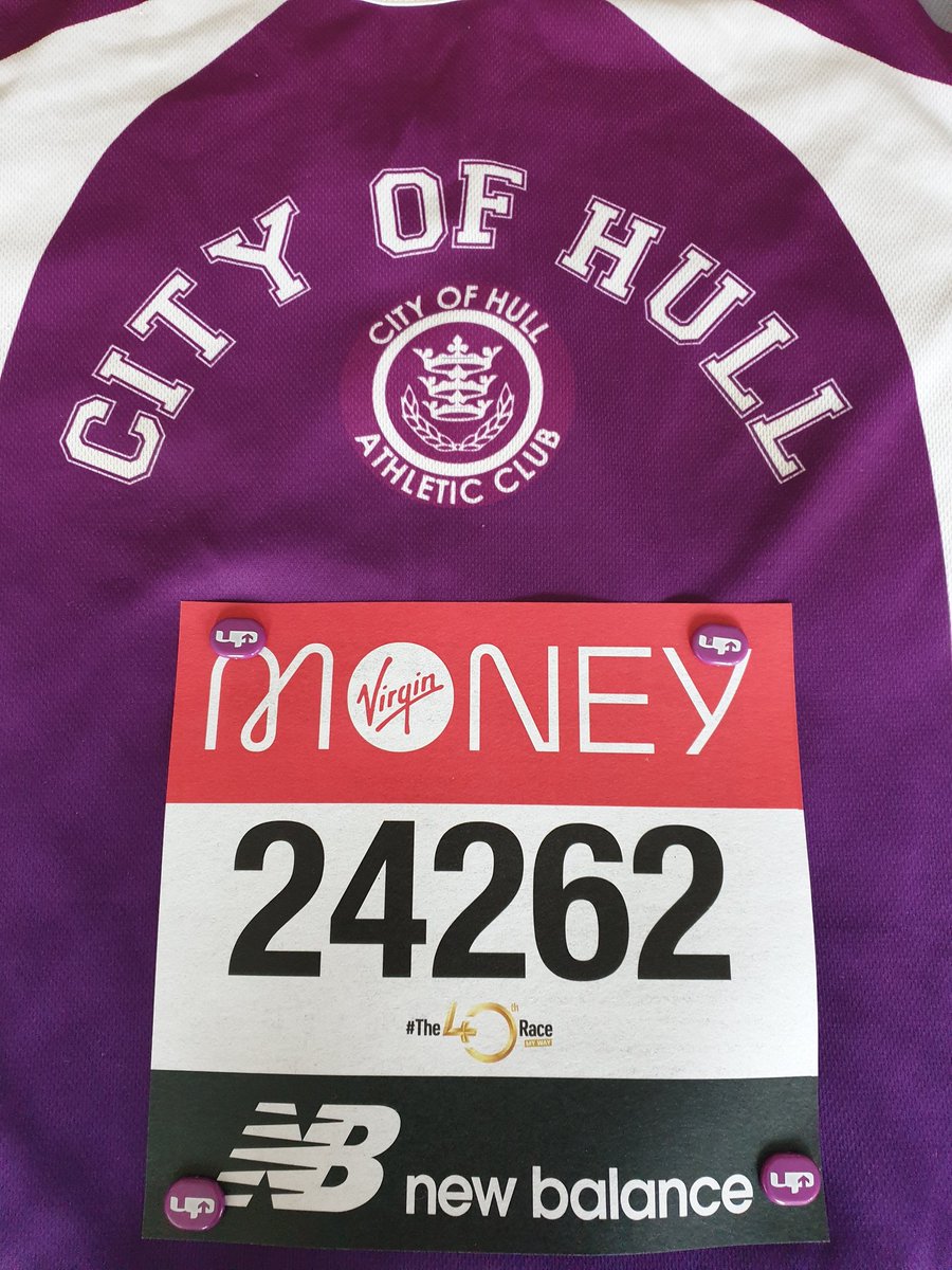 #LondonMarathon #The40thRace 
<a href="/CityofHullAC/">City of Hull AC</a> Very kind of you to give me this number for Sunday 
24hrs to do 26.2