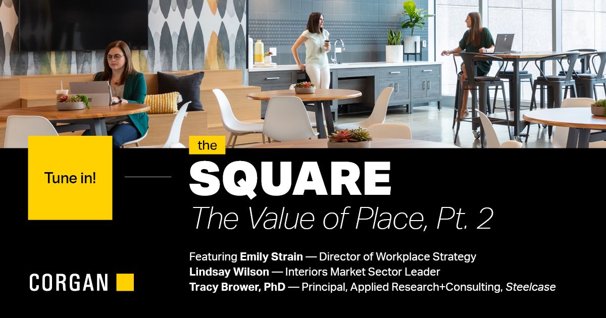 CorganInc's tweet photo. In this episode of #TheSquarePodcast, we dig into the issues of trust, belonging, and mental health and discuss how the workplace impacts our well-being. Watch the latest episode: https://t.co/3qGifV96VT

@Steelcase #workplace #office #design #Corganconnect #futureofwork https://t.co/I9PtJtA9jH