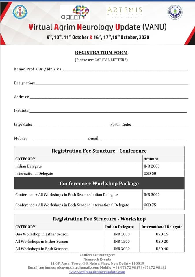 2020VANU's tweet photo. Registration is easy...

2 steps

1. Fill the form
2. Send it through email to - agrimneurologyupdate2020@gmail.com

Simple🤗

#vanu2020 #AgrimNeuroServices #artemishospitals #headache #movementdisorders #Neuroimmunology #multiplesclerosis #neuromusculardisorders https://t.co/Oo67ZXz1vL