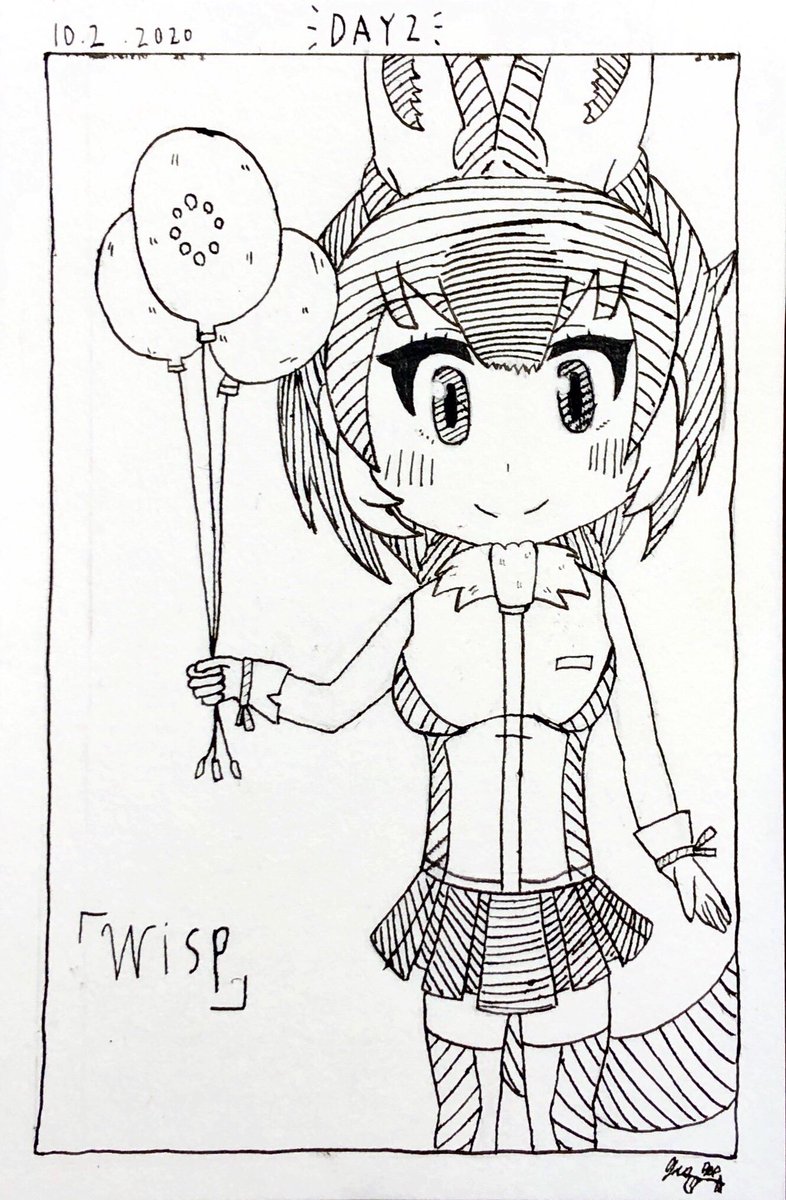 #inktober2020 
#inktober 
DAY 2 【WISP】 