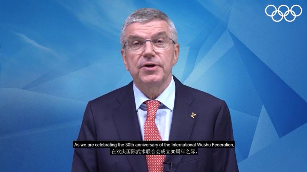 El Sr. Thomas Bach, Pdte del Comité Olímpico Internacional envía un saludo a la familia del wushu x el 30vo Aniversario de la Federación Internacional de <a href="/IWUFOfficial/">IWUF Official</a> 
Destacó logros, valores y futuro del wushu
<a href="/Olympics/">The Olympic Games</a> 
<a href="/MindepChile/">Ministerio del Deporte</a> <a href="/santiago2023/">Santiago 2023</a> 
youtu.be/bamtgXaqrcY