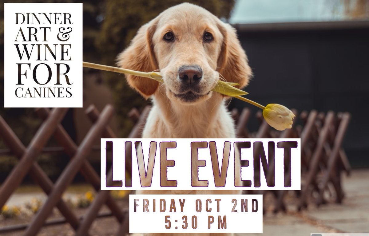 circletail's tweet photo. 💥 DON"T MISS THE LIVE EVENT 💥
Dinner Art &amp; Wine for Canines
TONIGHT - 5:30 PM - 6:00 PM
Link to Event  - https://t.co/qNPuki8n5K
🐾Speech From Founder
🐾A Toast To Our Accomplishments
🐾Raffle Prize Winners 

#partnerswithpaws #SDIT #servicedogssavelives  #Cincinnatidogs https://t.co/E5Na0osO7K