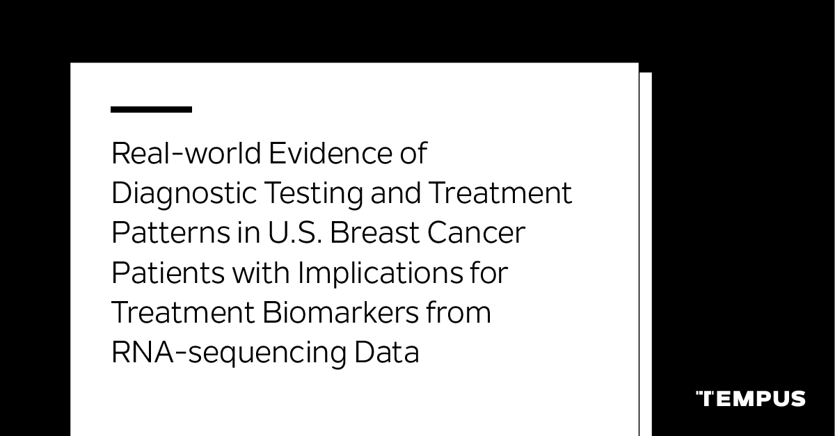 This #BreastCancerAwarenessMonth, we’re pleased to share our paper showing longitudinal real-world data from breast cancer patients in the Tempus database mirrors the overall U.S. breast cancer population, showcasing a valuable tool for #RWE generation: bit.ly/3c47KLS.