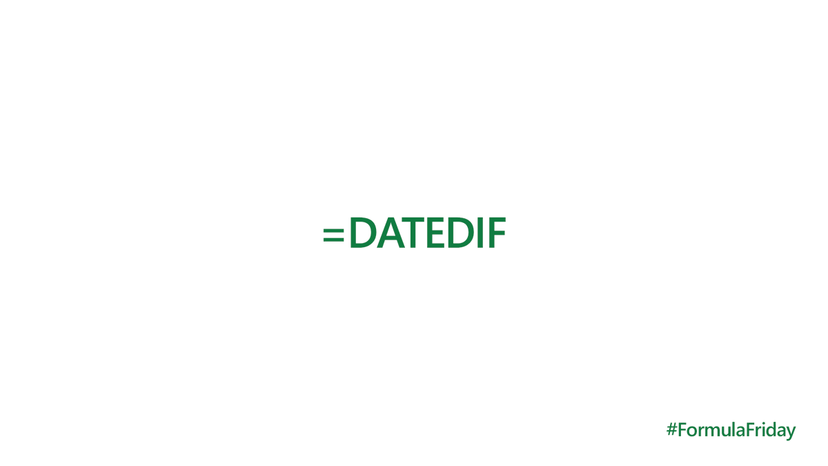 msexcel's tweet image. Age is just a number 😎 — the DATEDIF function calculates the number of days, months, or years between two dates. Learn more: msft.it/6015TaEtF #FormulaFriday