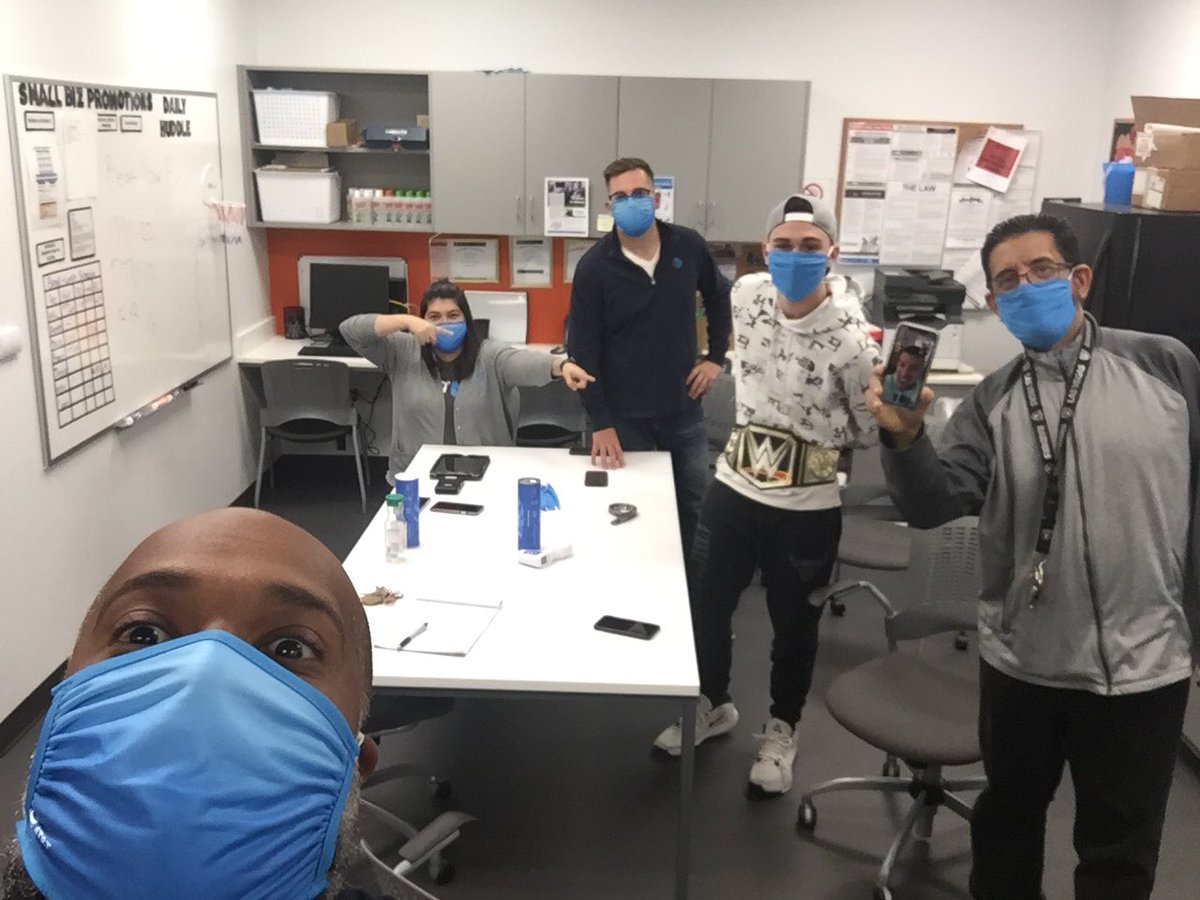 highland_team's tweet photo. Highland getting it hyped with our first team meeting with new ASM Nora and Caden the champ for #1 overall attainment for September! Ready to bring that 🔥in October! Let’s goooooooooooo! Also can you find that 6th member in highland squad for meeting 😁 https://t.co/lkRWiiFDoD