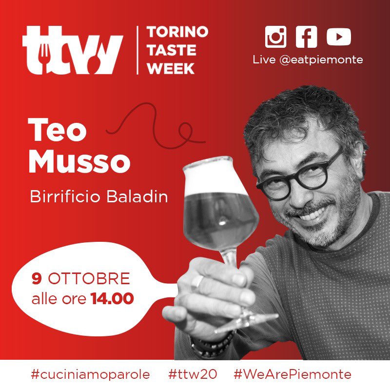 torinotasteweek's tweet photo. Dal 9 ottobre in diretta dalla pagina Facebook di @eatpiemonte la prima edizione della #TorinoTasteWeek

Ecco il programma completo: https://t.co/2k6z4pav1n

#cuciniamoparole #ttw20 #wearePiemonte https://t.co/eXEEqUc7mk