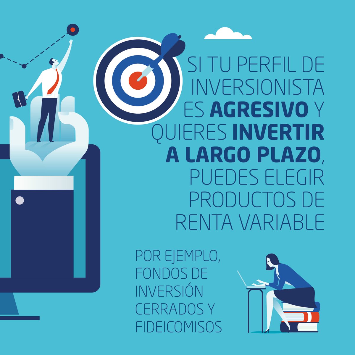 Popularenlinea's tweet photo. Todo dependerá del apetito de riesgo de cada inversionista y de sus objetivos de inversión. #TodoSaldráBien #UnidosNadaNosDetiene #MercadodeValores #AFIPopular #InversionesPopular #FiduciariaPopular https://t.co/M6DZC53abx