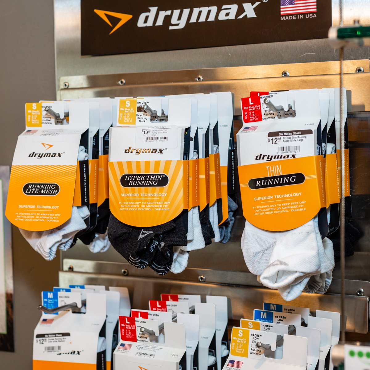 SLOMotionShoes's tweet photo. What's under your shoes matters. Our selection of Drymax socks is just what you need to step up your running game. https://t.co/kfgviGtxE5