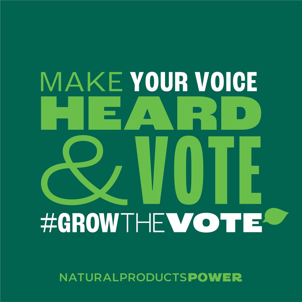 We support #GrowTheVote, a natural products industry campaign created to encourage, empower and enable participation in the democratic process of voting 🗳