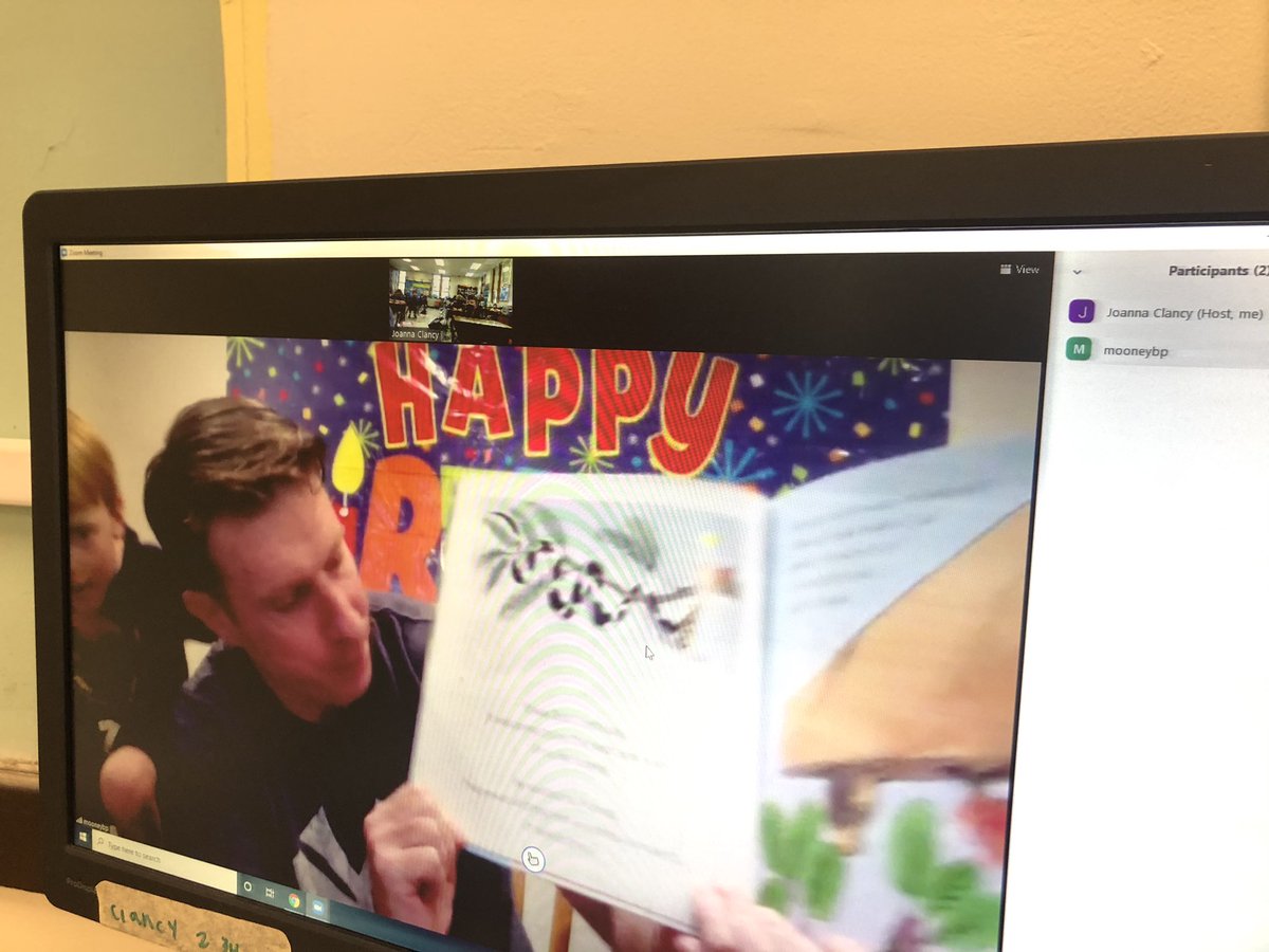 Celebrating a birthday virtually! #clancyclass <a href="/principal711/">Karen Sauter</a> <a href="/Jennifer_LynnP/">Jennifer Pullara</a>