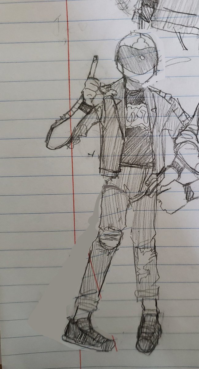 birchlogz's tweet photo. a lil doodle from math class based off of the very little i know about the protomen! https://t.co/iXTlnwU4WS