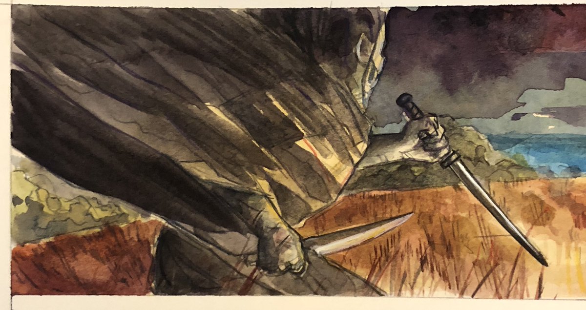 tgbArt's tweet photo. #paintober day 2 Follow @tony_guaraldi_brown on IG
#tgbart #hadrionandelliot
#graphicnovel #sequentialart #illustration #fantasyart #watercolor https://t.co/6tZ4QBapg7
