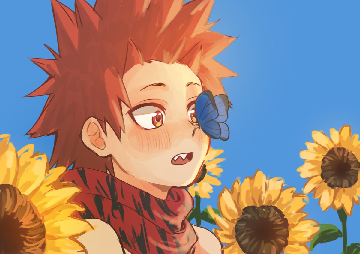 ecodeuraibeu's tweet photo. #EIJIROCTOBER2020 | day 2: flowers 🌻✨| https://t.co/VKcbFySwrc