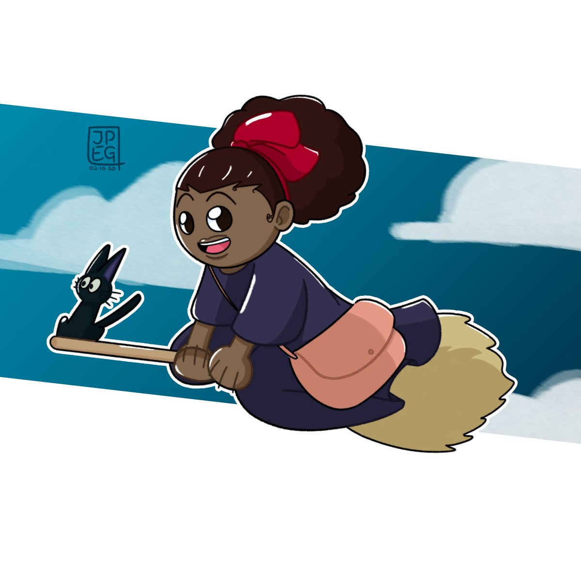 Jpeg2d's tweet photo. #Blacktober day 2
Kiki from Kiki's delivery service
#Mostrelatable https://t.co/Tg93dvzs2C