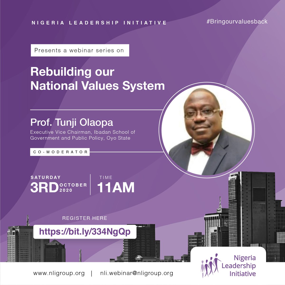 NLIGlobal1's tweet photo. We are delighted to have Prof. Tunji Olaopa join us as co-moderator. He is a retired Federal Permanent Secretary, a Professor of Public Admin and Public Policy &amp; a Directing Staff of the National Institute for Policy &amp; Strategic Studies (NIPSS). Register: https://t.co/zvw9TDBalw https://t.co/NXUFm3RfOJ