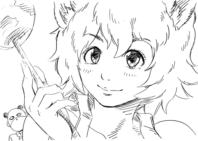 女の子も描きたくなったので、久しぶりのペレちゃん⚽️ 
