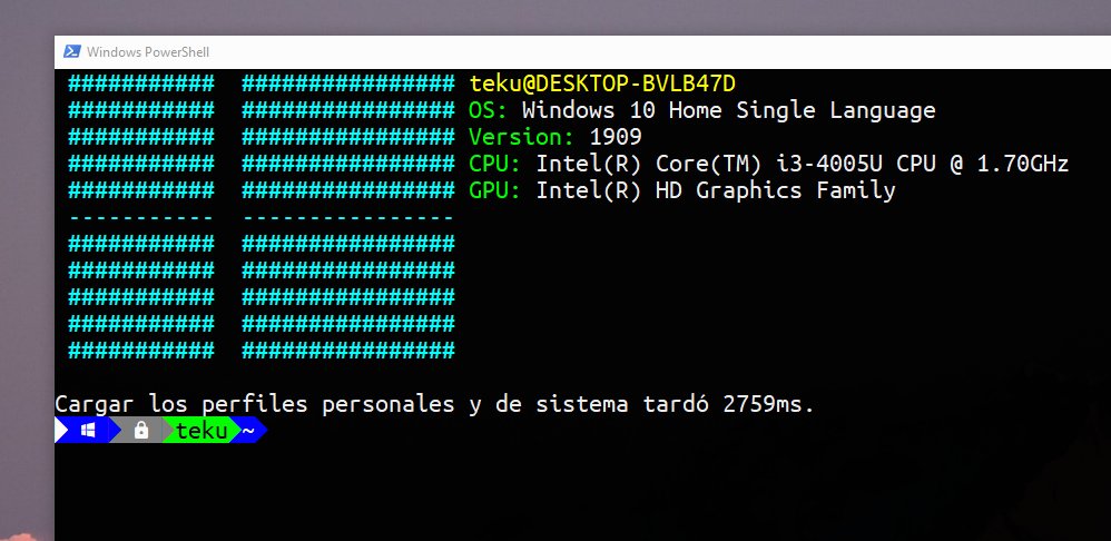 tekuHZ's tweet image. Personalizando Windows PowerShell :v.
#Powershell #PowerShellScript