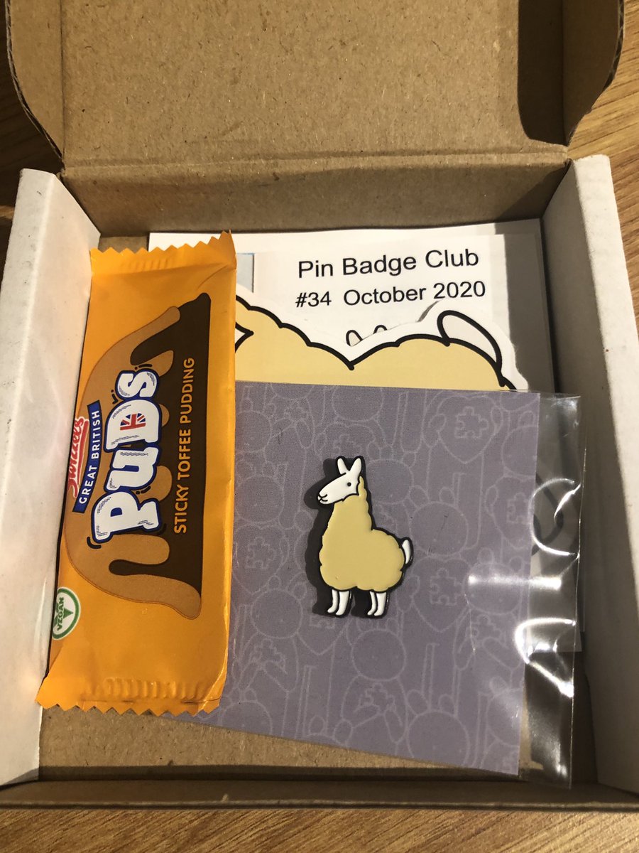Yay my first #pinbadgeclub arrived, I absolutely love it.  <a href="/ben_cameron/">Ben Cameron</a> how did you know that I loved llamas!? 😊