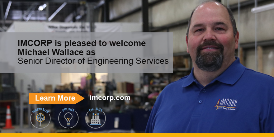 IMCORPtech's tweet photo. IMCORP is pleased to welcome Michael Wallace as Senior Director of Engineering Services. Mike comes to IMCORP with over 20 years of utility industry experience directly managing electric utility and engineering projects.
#imcorp #innovation #renewables #utilities #energy https://t.co/5pJuzm7LPW