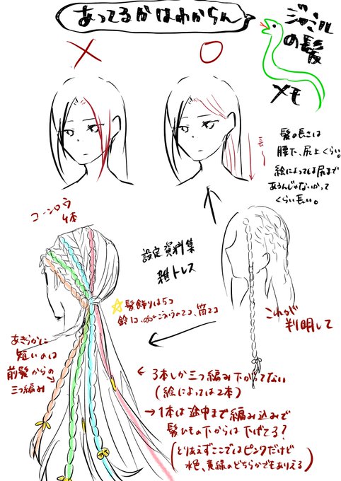 自分用ジャミルの髪メモ(※設定資料集を受けて) 