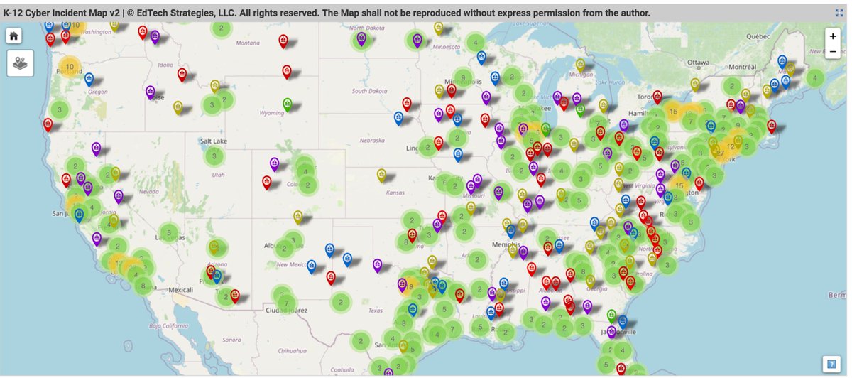EdTechChris's tweet photo. Put recent US Treasury guidance about reporting before paying ransomware in perspective with how many K-12 schools get hit or are impacted by various cyber incidents. https://t.co/lhsg0tnNdt (2 of 2) #edleadership #txed https://t.co/2bl5nDmxMB