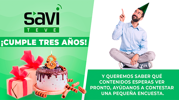 Saviteve's tweet photo. ¡#saviteve cumple 3 años, haciendo visible lo invisible! 

En este nuevo ciclo que comienza queremos saber qué contenidos son los que más te gustan, ¡RESPONDIENDO ESTA ENCUESTA!, 5 sencillas preguntas entrando a este link👇👇🥁🎉
https://t.co/eG4y2kwxHE https://t.co/9IPhRLx0n0