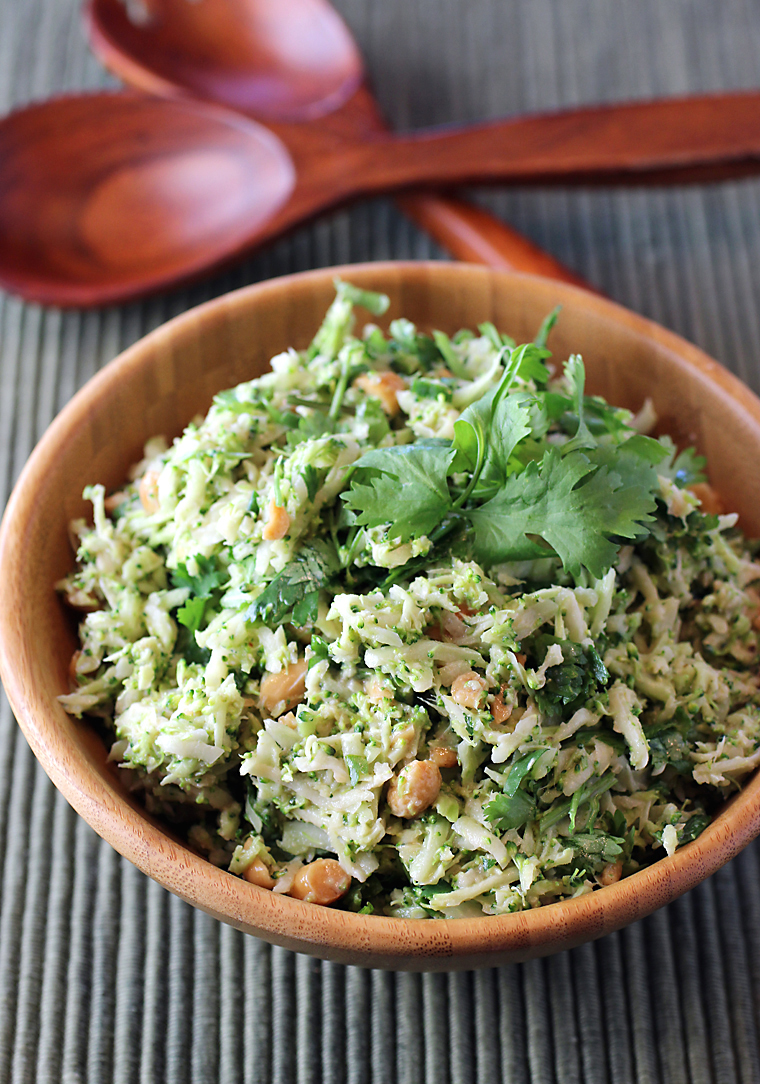 A food processor or sharp knife makes quick work of this broccoli slaw, redolent of peanuts and a zingy tahini-lime dressing. <a href="/nytfood/">NYT Food</a> foodgal.com/2020/10/brocco…