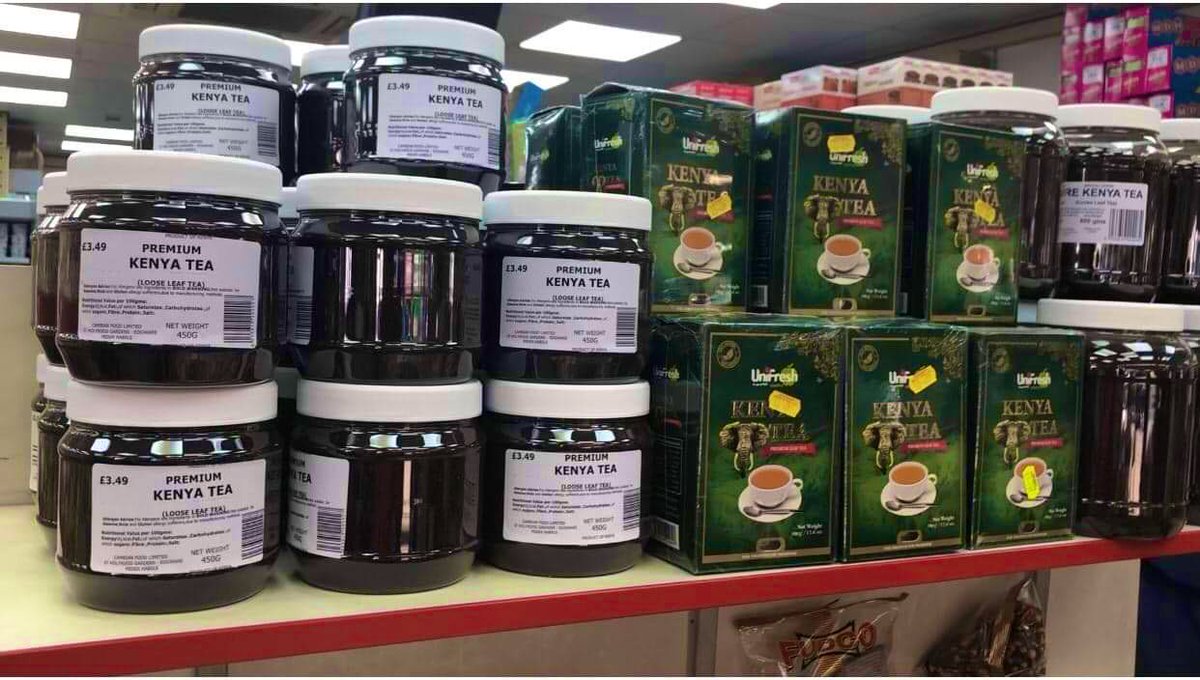 Take a look at this. It wasn’t just the flowers ! There was more. Kenyan tea in its variety and beautiful packaging occupying enough space at the Sainsbury’s and Kingsbury Grocery Store.  #ProudlyKenyan  #KenyaUKTrade