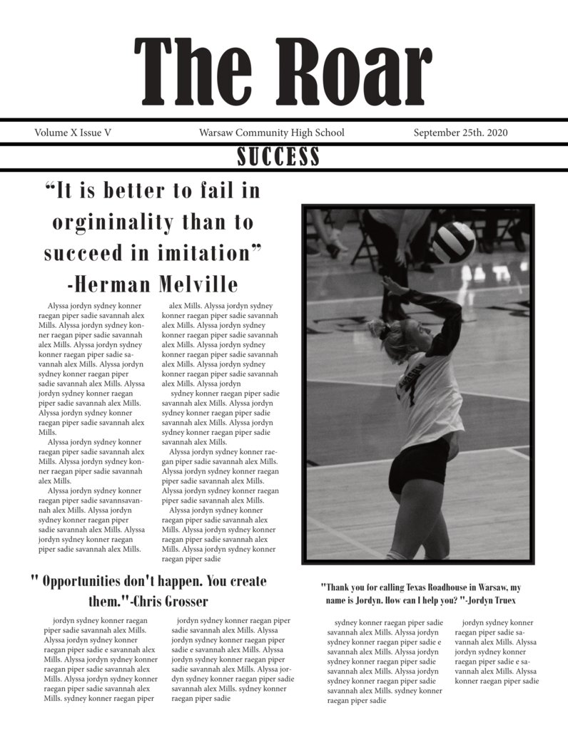 WCHSinfo's tweet photo. So excited to announce the first issue of the 2020-2021 Roar is available!
See the digital issues here! https://t.co/7S2DOGrzRe
#wcsmission #forewardtogether https://t.co/NEpOIHh4ao