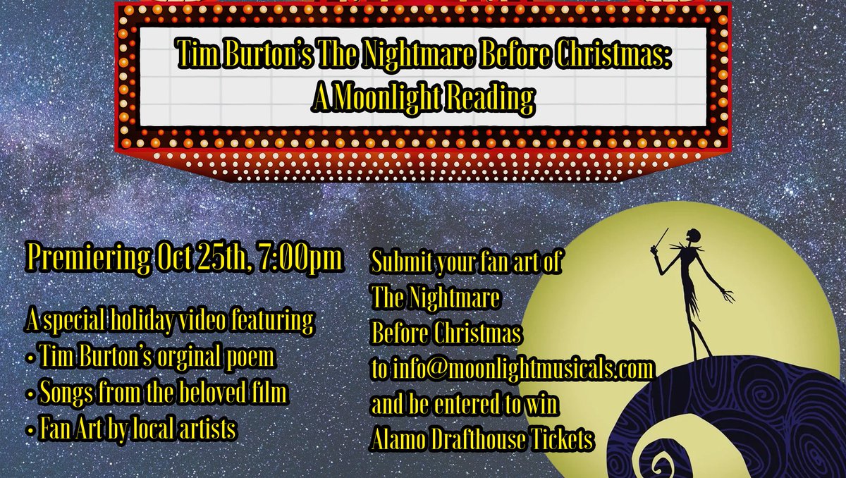 Send us your Fan Art of Tim Burton's The Nightmare Before Christmas and you could win tickets to Alamo Drafthouse and have your art featured in our Halloween Special!