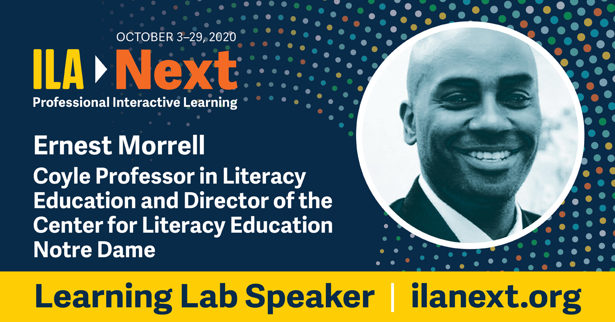 ILAToday's tweet photo. Join @ernestmorrell as he addresses how culturally responsive instruction, both as a curriculum and a pedagogical approach, embraces students’ identities and works to positively enhance student voice and engagement. @SavvasLearning #ILANext https://t.co/jBQWHv1PtS https://t.co/4ztnHPJ3pH