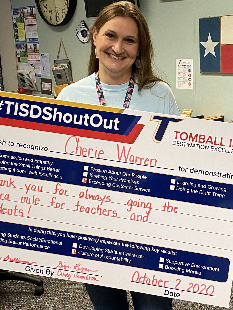 TISDWCES's tweet photo. A Shout Out to Cherie Warren for her commitment to the students and staff at Willow Creek! https://t.co/yJCmOGIKzQ