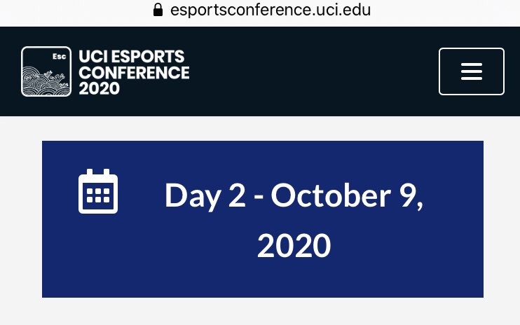 DrSethJenny's tweet photo. Looking forward to presenting:
“An Analysis of Global Academic Esports Degree Programs”
with: @JoeyGawrysiak & @NicoBesombes
on Fri, Oct. 9 at the University of California-Irvine Esports Conference
@UCIESC #Esports
https://t.co/dNib7ebRTa https://t.co/pDme796uzS