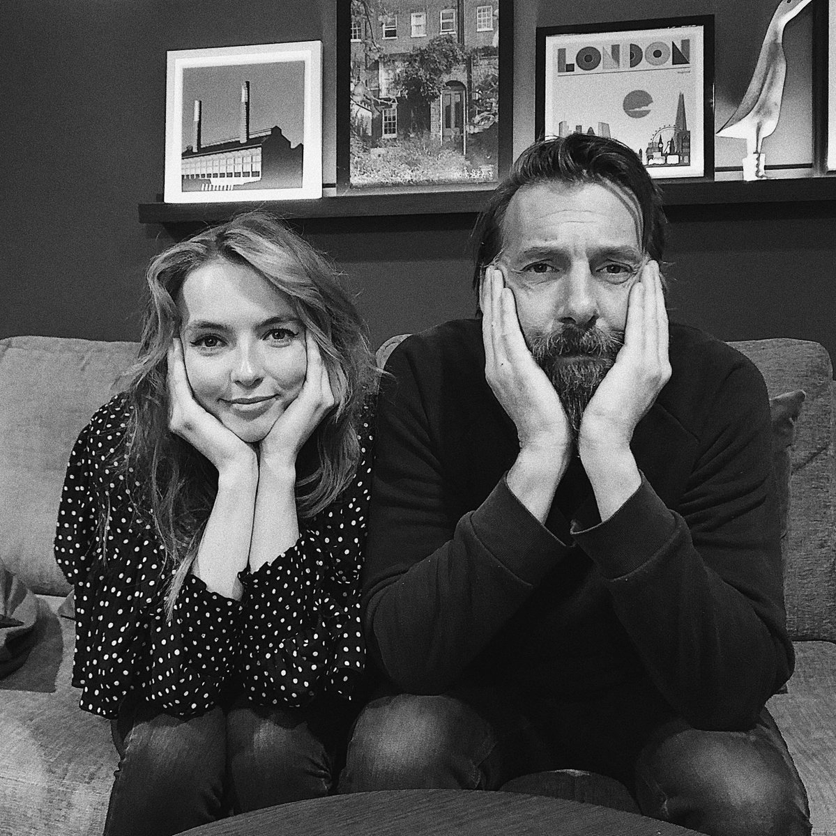 newbandsphase's tweet image. Jodie Comer recording an episode of The Two Shot Podcast with Craig Parkinson in 2018 #jodiecomer #twoshotpod