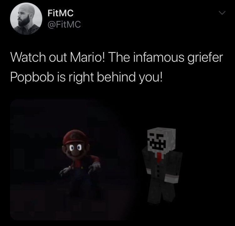 2b2tmemes's tweet photo. Mario joins 2b2t
#2b2tmemes #popbob 
#fitmc 
#mario https://t.co/PLWALfWbu4