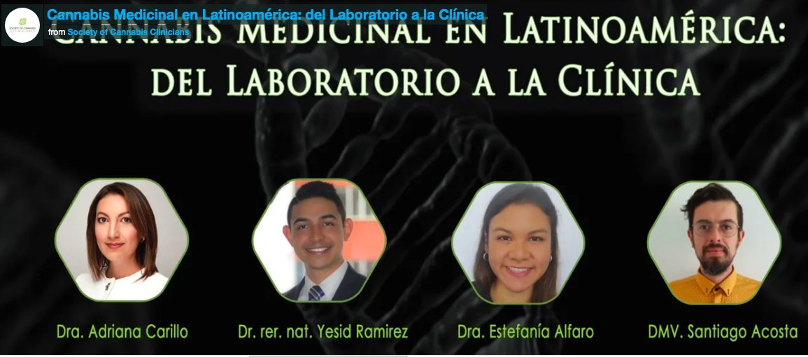 CannaClinicians's tweet photo. Video of 1st SCC Latin America Chapter meeting is now live! The video is in Spanish and available to all for free. https://t.co/DeCe1Hb8km

More info on SCC LATAM Chapter: https://t.co/xIdel4w44g
#cannabis #latinamerica #MedTwitter https://t.co/CoFE99BRoR