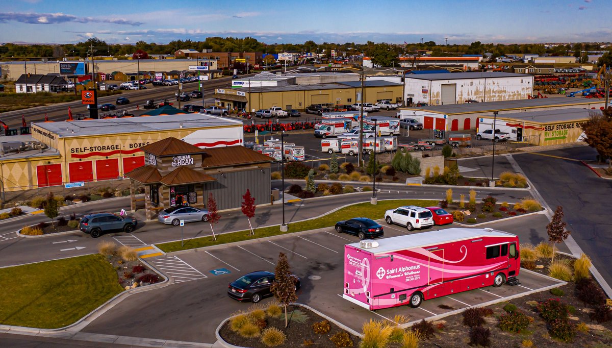 SaintAlsHealth's tweet photo. On 10/23, any purchase at a @TheHumanBean_ID location supports breast cancer awareness.  Help the @SaintAlsHealth Breast Care Fund help area women. Find a  location near you!  https://t.co/t7fexq1RU1 #ourcallingisyou #coffeeboss #coffeeforacure #breastcancerawareness https://t.co/8RKzTjBg9c
