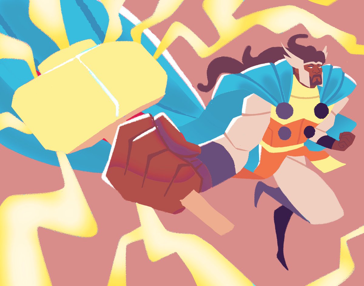 devisedbyky's tweet image. I decided to take part in #blacktober this year and approached the tag with a simple question: What if the Avengers were black? Here's Thor.