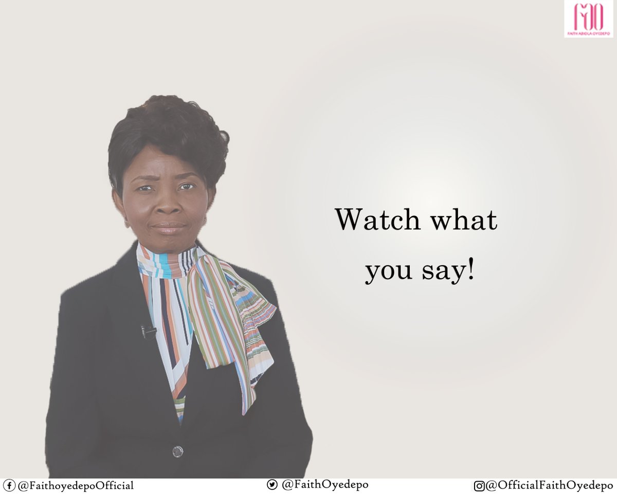 FaithOyedepo's tweet photo. Watch what you say and you will discover that it will become easy for you to take a stand for Jesus wherever you find yourself.
#Witness  
#FaithOyedepo https://t.co/vXYOSfiofE