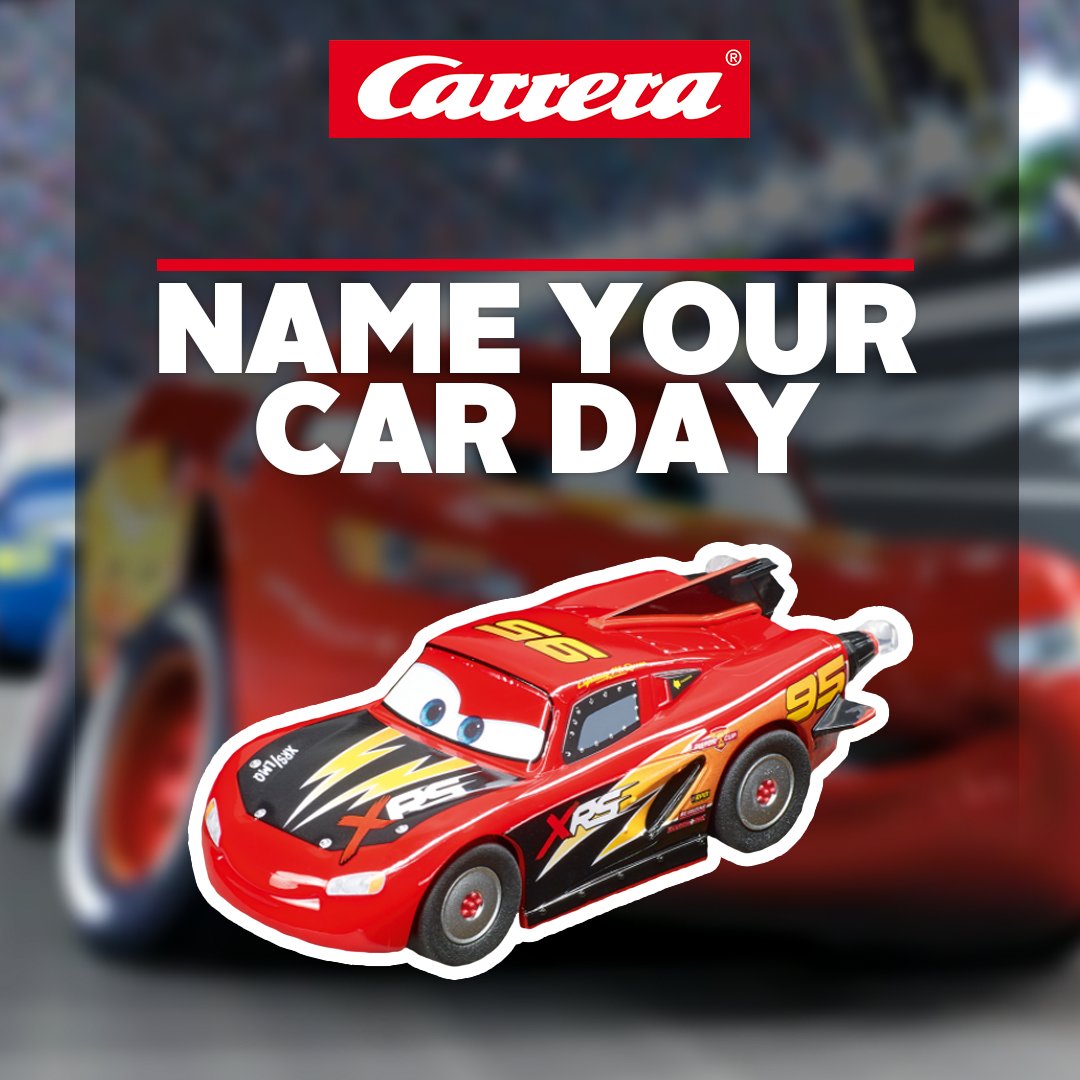 It’s #NameYourCarDay everyone! Kachow! 
Do you have a name for your current car or any previous cars? What’s the story behind the name?
Let us know in the comments.

#carreramoments #Carrera #slotcar #slot #slotcars #slotracing #slotcarracing #cars #racing #myslotcars