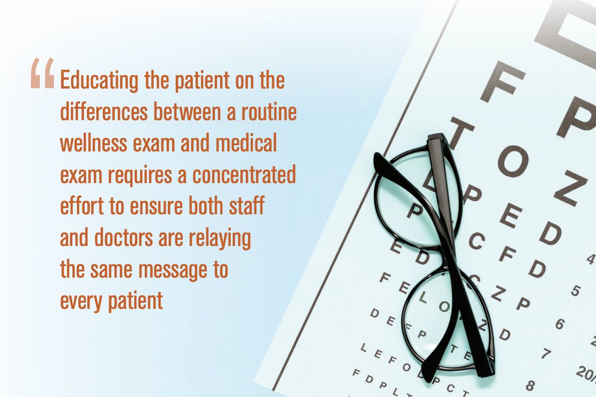 OptometryTimes's tweet photo. Distinguish between wellness and medical eye exams. https://t.co/wVowRlB4An #optometry https://t.co/k1j1Mhhg4P
