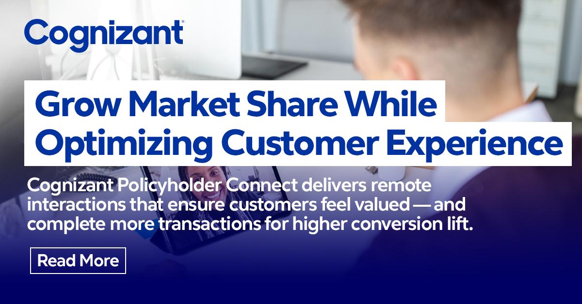 CognizantThink's tweet photo. Happier customers, better margins โ see how we can help you use #insurtech to improve CSAT scores up to 56%. #insuranceCX https://t.co/bSQSPqNkPc https://t.co/cbefRholmd