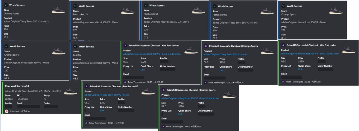 A great cop, keep working hard next time😈

bot:
<a href="/PrismAIO/">Prism</a>
<a href="/wrathbots/">Wrath</a> <a href="/WrathSuccess/">Wrath Success</a>
@隔壁的豆腐

proxy:
<a href="/Rainbow_Proxy/">RainbowProxy</a>
 (下次继续加油，球球大家别搞它了)

group:
@Theglobalelite4
<a href="/BotNeverDown/">Nuggets</a>
<a href="/Astronaut229346/">Astronaut Express</a> 

特别f&amp;f:
<a href="/SZMDzjy/">Emcccccc.</a>
祝周永神新婚快乐！❤️