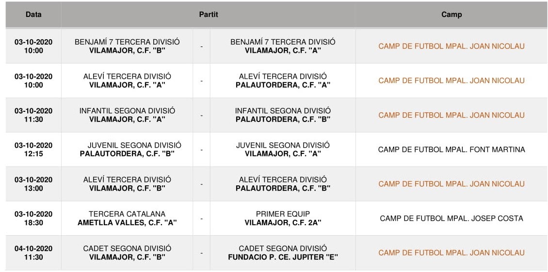 PARTITS AMISTOSOS DEL CAP DE SETMANA DEL 03-10-2020 dlvr.it/RhqCZ5