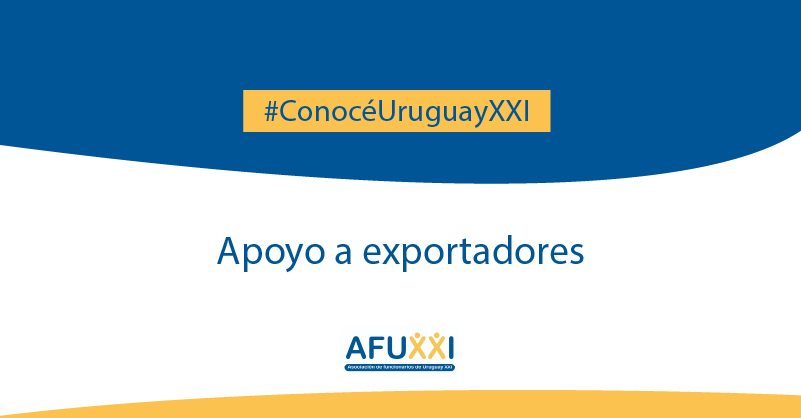 #ConocéUruguayXXI | El área de exportaciones de #UruguayXXI desarrolló programas de apoyo para acompañar a empresas interesadas en internacionalizarse tales como #Proexport+, IDA, #TuExporta, Cash Rebate.