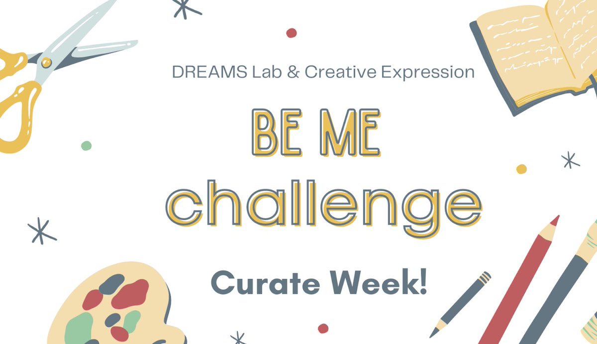 youremyparsons's tweet photo. It’s Curate Week in Creative Expression as we partner with DREAMS Lab in the #BeMeChallenge ! We are gathering, organizing, &preparing to showcase our creations & designs! Stay tuned for some highlights! #CRECoyotes https://t.co/1fhHssfmEG