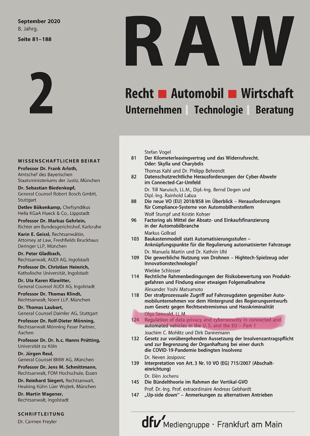 A brilliant 2019 graduate from #LLMITIP <a href="/OlgaSeewald/">Olga Seewald</a> has just published an article based on her LLM thesis in an innovative new German law journal <a href="/SussexLaw/">Sussex Law</a>