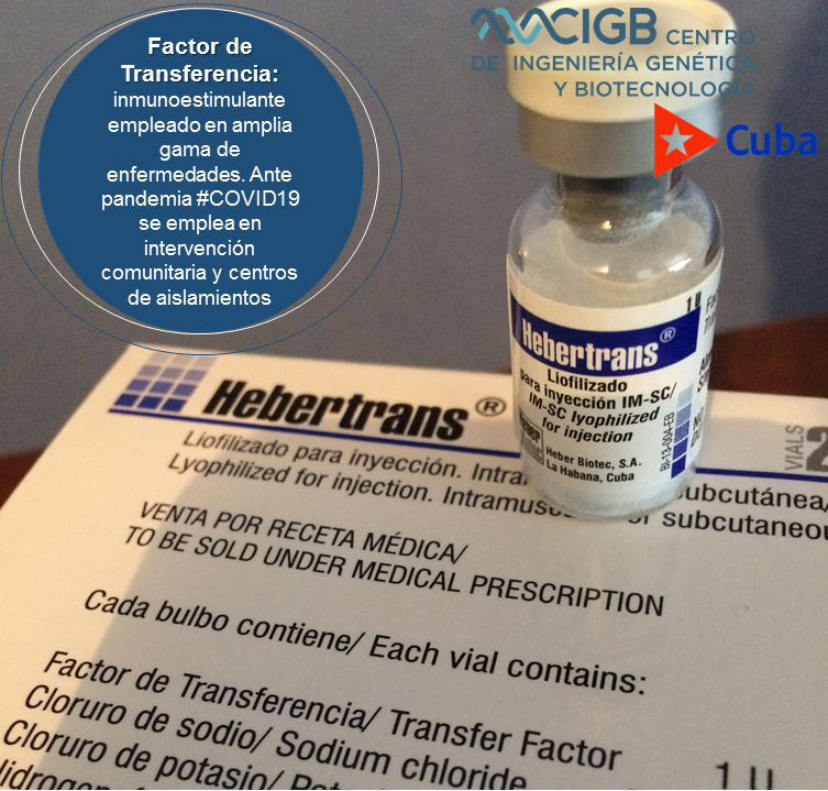 CIGBCuba's tweet photo. VIERNES DE #FAQ 😃
¿Hebertrans®?
Factor d Transferencia q transfiere inmunidad d un donante inmune a un receptor con déficit inmunológico. Principal indicación son los pacientes con inmunodeficiencia celular, enfermedad caracterizada por la presencia de infecciones recurrentes. https://t.co/zxFFu2drld