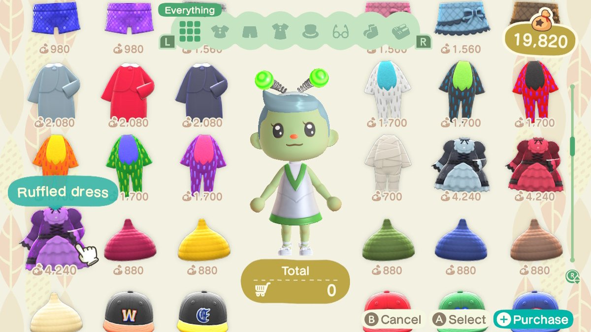 rachaelrae94's tweet photo. FALL/ HALLOWEEN CATALOG: My Able Sister's currently has: flashy animal costume, mummy outfit, ruffled dress, acorn knit cap, and Gothic headdress. Feel free to come by if you want to purchase these items! Let me know :) #acnh #acnhfall #acnhfallupdate #acnhcatalog https://t.co/fyYQvIodvt